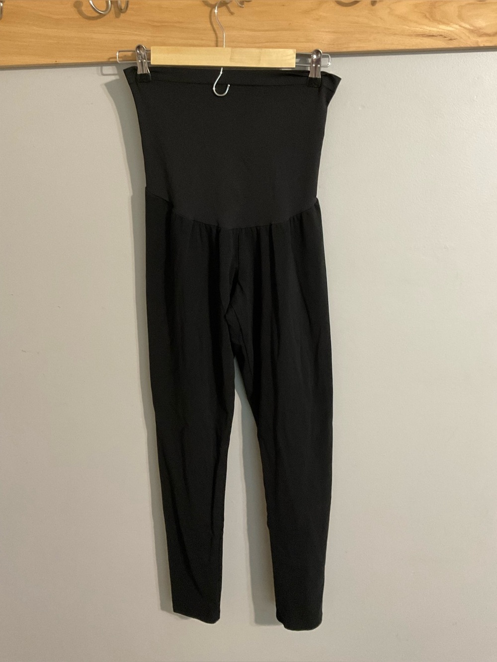 Destination Maternity Black Maternity Leggings with High Waist Panel Medium